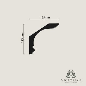 C38 Rope Cavetto Plaster Cornice Profile C38 plaster cornice profile cross section with smooth cavetto curve and decorative rope detail