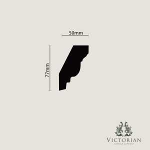 C45 egg and dart plaster cornice profile drawing with classical decorative detailing