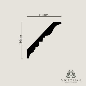 C84 Stepped Plaster Cornice C84 stepped plaster cornice with a bold geometric profile and clean classical lines for traditional and contemporary interiors.