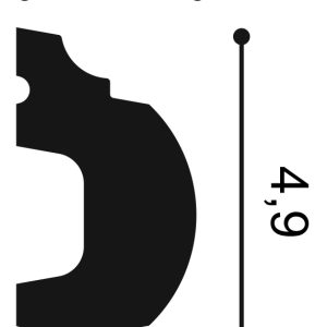 Orac P1020 Wall Panel Moulding Cross Section Orac P1020 decorative wall panel moulding cross section profile showing dimensions 49mm height 24mm projection