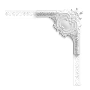 Orac P3020A ornate wall panel corner element with decorative centre detail for panel designs