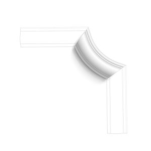 Orac P801C curved wall panel corner element for flexible panel designs