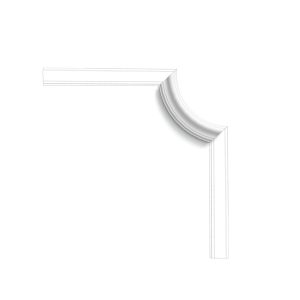 Orac P8030C flexible panel moulding curved corner installed on wall panelling