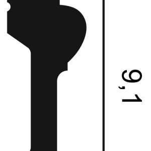 Orac P9010 Panel Moulding Cross Section Orac P9010 panel moulding cross section showing 30mm projection and 91mm height with stepped profile
