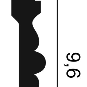 Orac P9020 Panel Moulding Cross Section Orac P9020 panel moulding cross section showing 21mm projection and 96mm height with layered profile