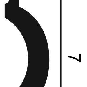 Orac P9901 Panel Moulding Profile Dimensions Orac P9901 panel moulding cross section showing 7mm height and 14mm projection curved profile