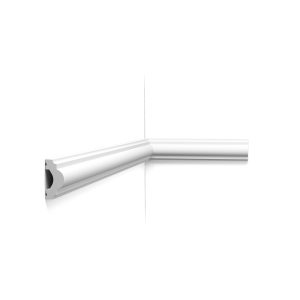 Orac PX120 panel moulding installed in corner with smooth rounded contemporary profile