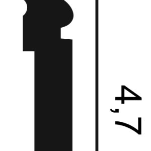 Orac PX144 Panel Moulding Profile Orac PX144 panel moulding cross section showing 8mm projection and 47mm height