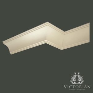 C102 modern plaster cornice with a minimalist curved profile and clean contemporary lines.