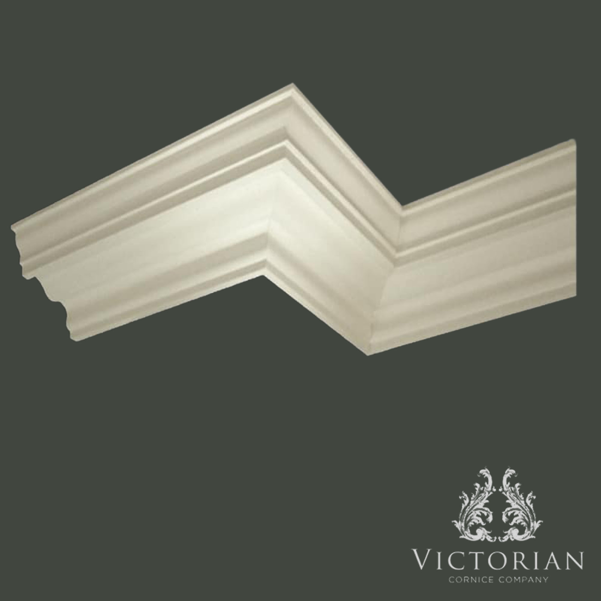 C103 Georgian plaster cornice featuring a classic stepped profile with crisp shadow lines and traditional architectural detailing.