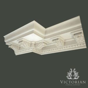 C108 decorative plaster cornice with modillion blocks and classical detailing
