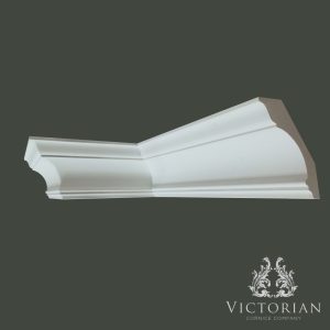 C13 classic plaster coving with smooth traditional curved profile by Victorian Cornice Company