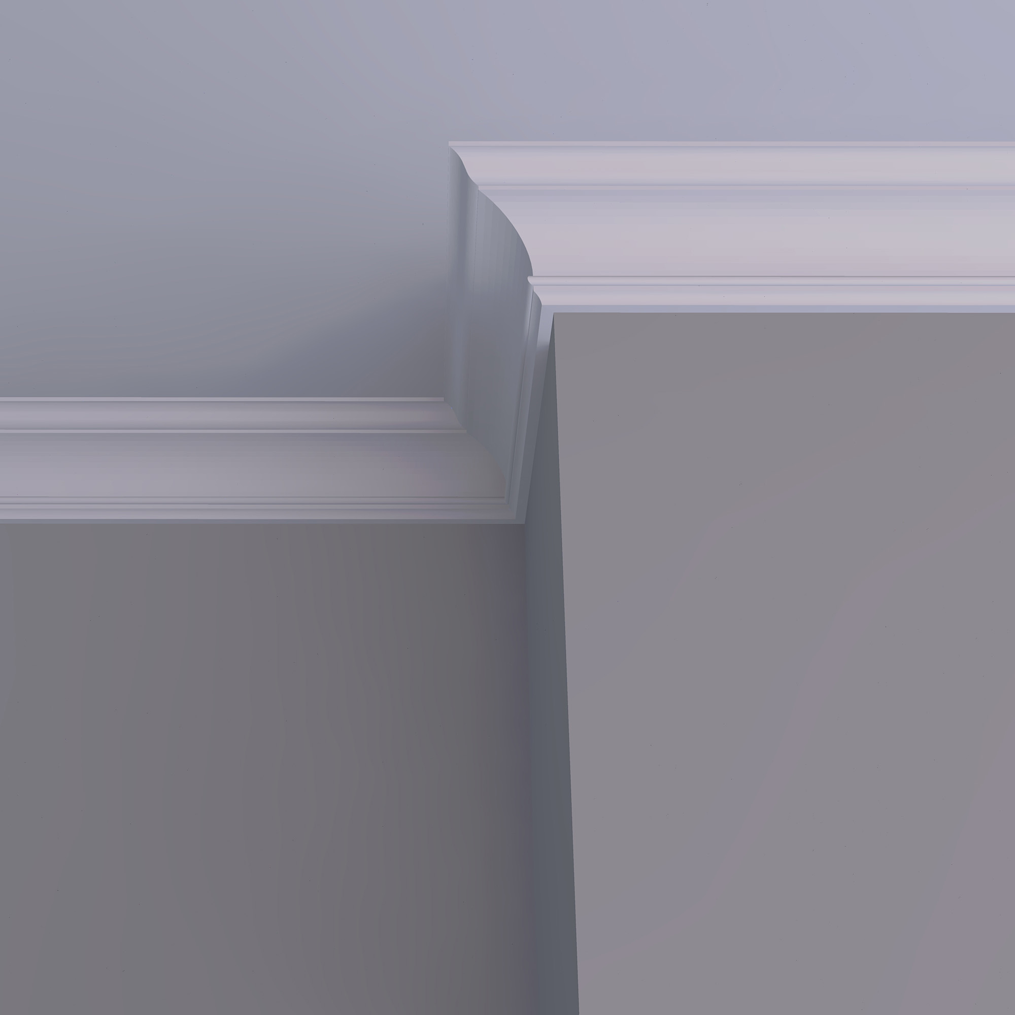 C13 classic plaster coving installed in a traditional interior with smooth curved detailing