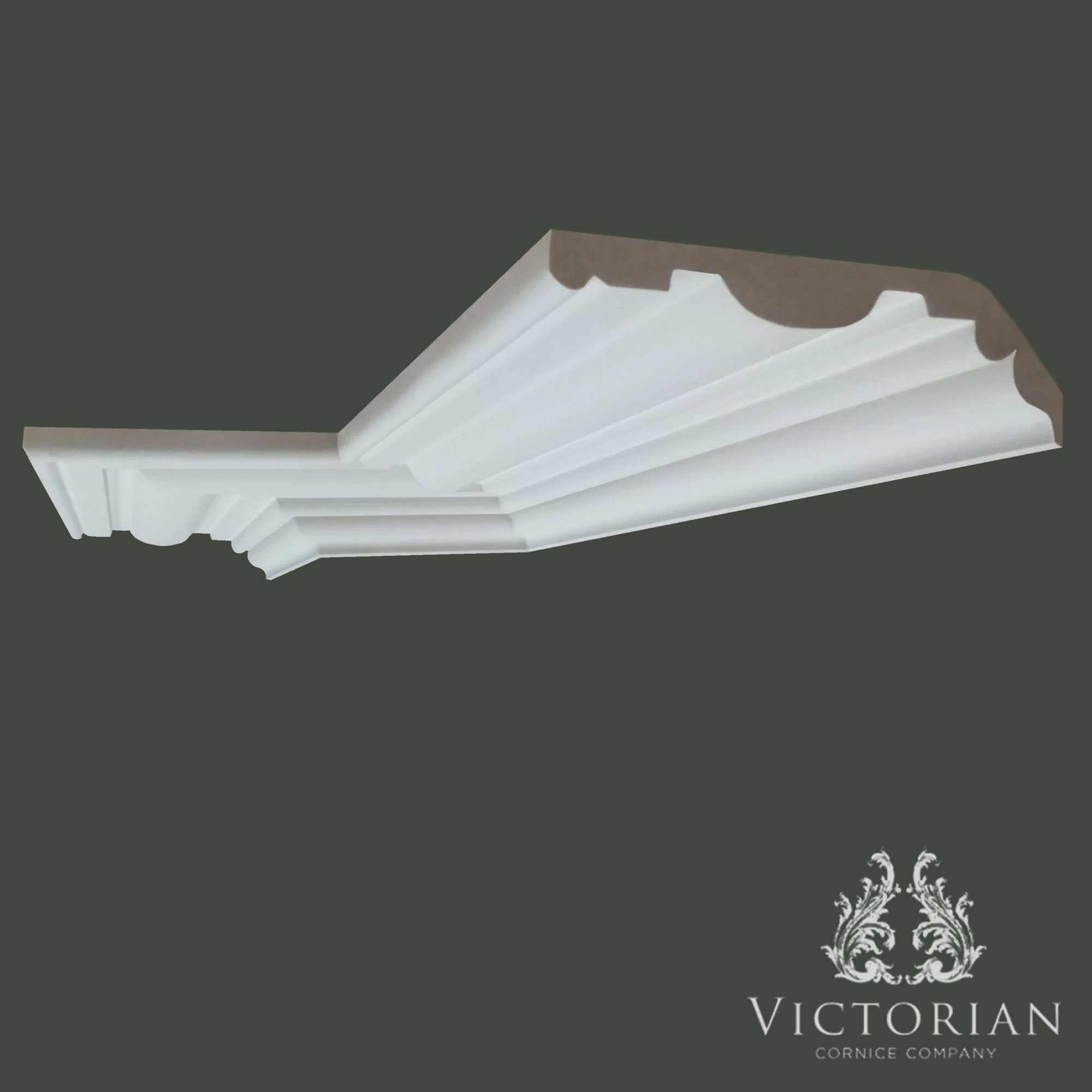 C133 Georgian plaster cornice with bold dentil detailing and classical stepped mouldings, handmade in Birmingham, UK.