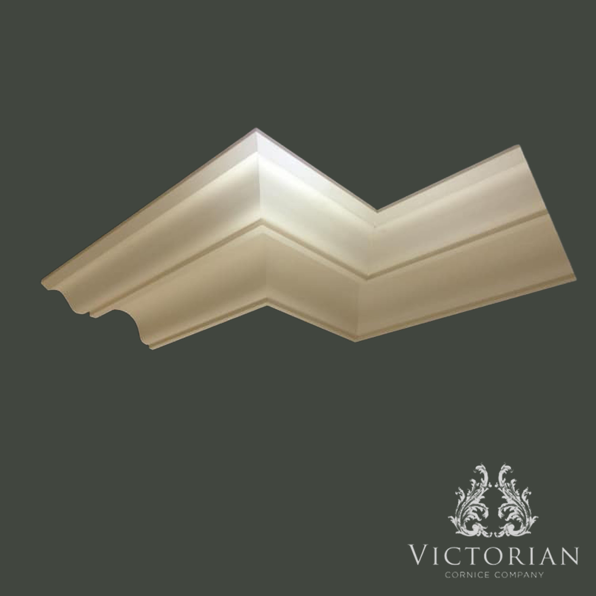 C137 Georgian plaster cornice with clean architectural lines and subtle stepped detailing, handmade in Birmingham, UK.