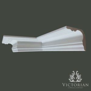 C139 Georgian plaster cornice with elegant ogee curves and traditional period detailing, handmade in Birmingham, UK.