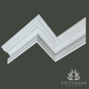 C139 Georgian Plaster Cornice Corner C139 Georgian plaster cornice corner section showing elegant stepped detailing and traditional period styling.