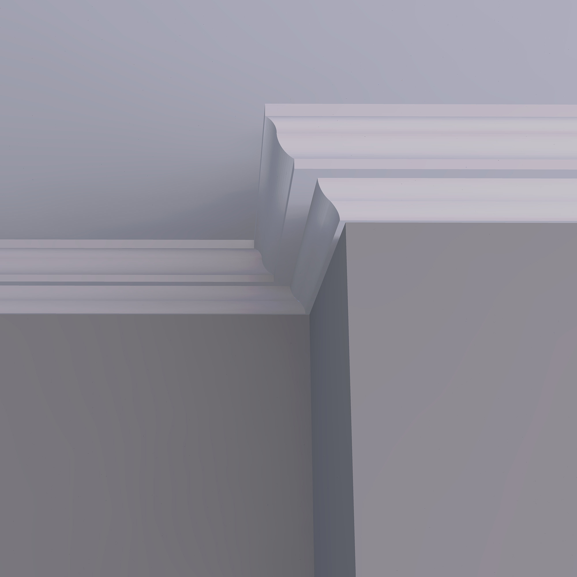 C14 Georgian plaster cornice installed in a traditional interior with elegant curved detailing