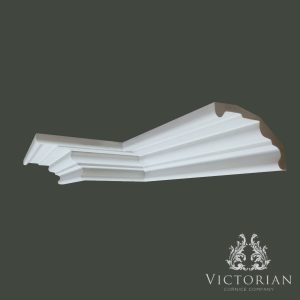 C3 Edwardian plain ogee plaster coving with smooth stepped profile by Victorian Cornice Company