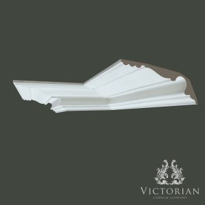 C32 Edwardian plaster coving with dentil detailing and smooth curved profile handmade in Birmingham UK