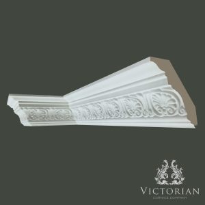 C37 decorative plaster cornice with repeating honeysuckle pattern and traditional classical detailing