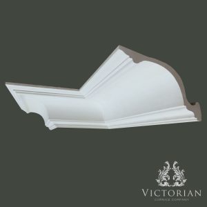C41 modern plaster cornice with smooth sweeping profile and clean contemporary styling