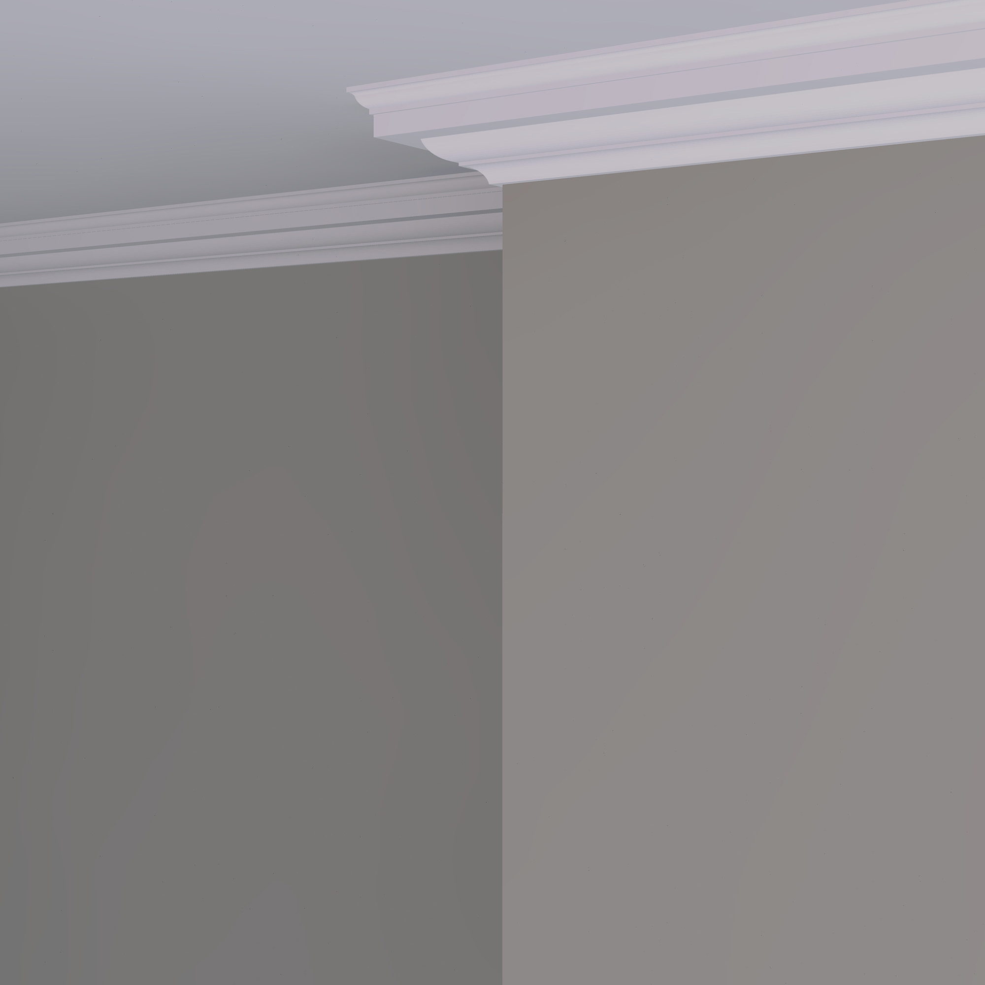 Small Georgian plaster cornice installed in a contemporary interior with clean stepped detailing and traditional styling