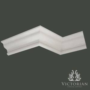 Modern plaster cornice with smooth curved detailing and clean minimalist profile handmade in Birmingham