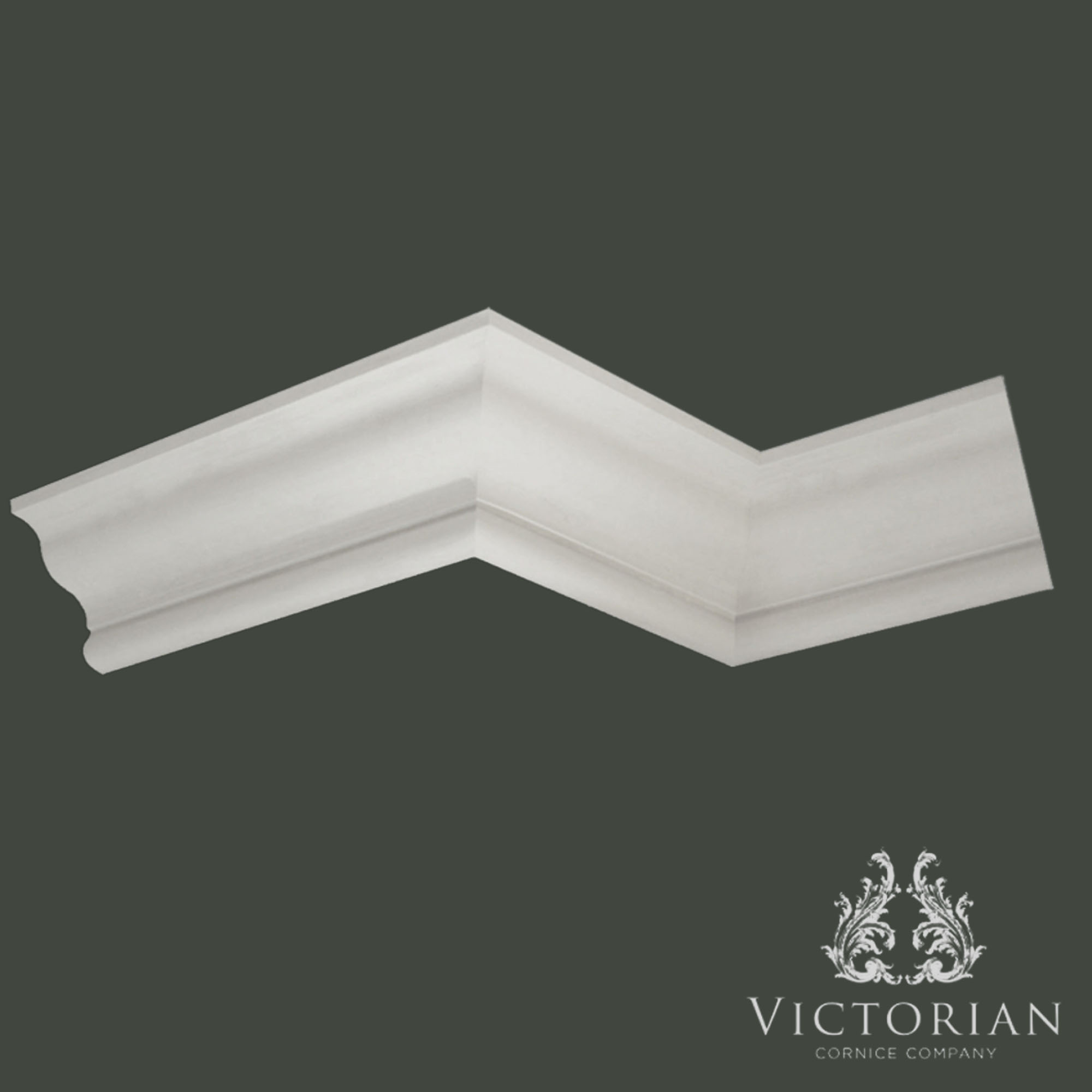 Modern plaster cornice with smooth curved detailing and clean minimalist profile handmade in Birmingham