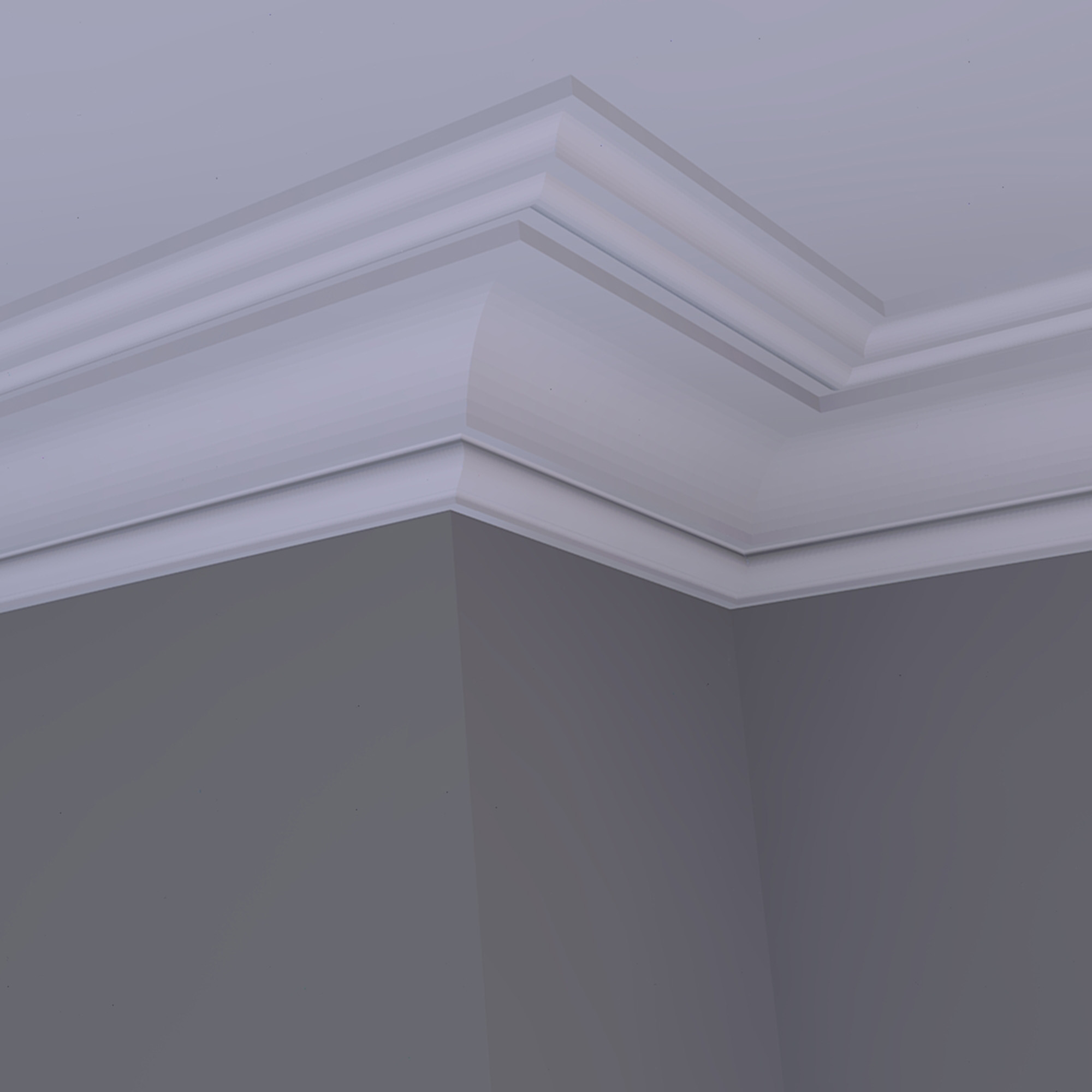 C5 Edwardian plaster cornice installed in a contemporary interior with smooth curved detailing
