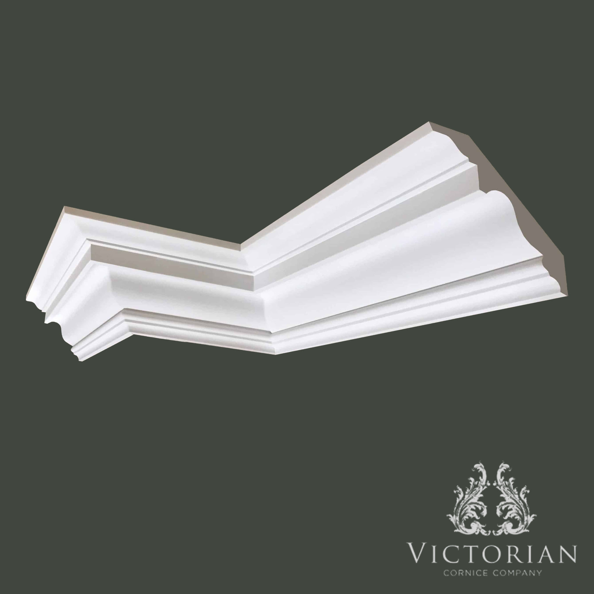 C67 Renaissance plaster cornice with bold stepped profile and elegant classical curves
