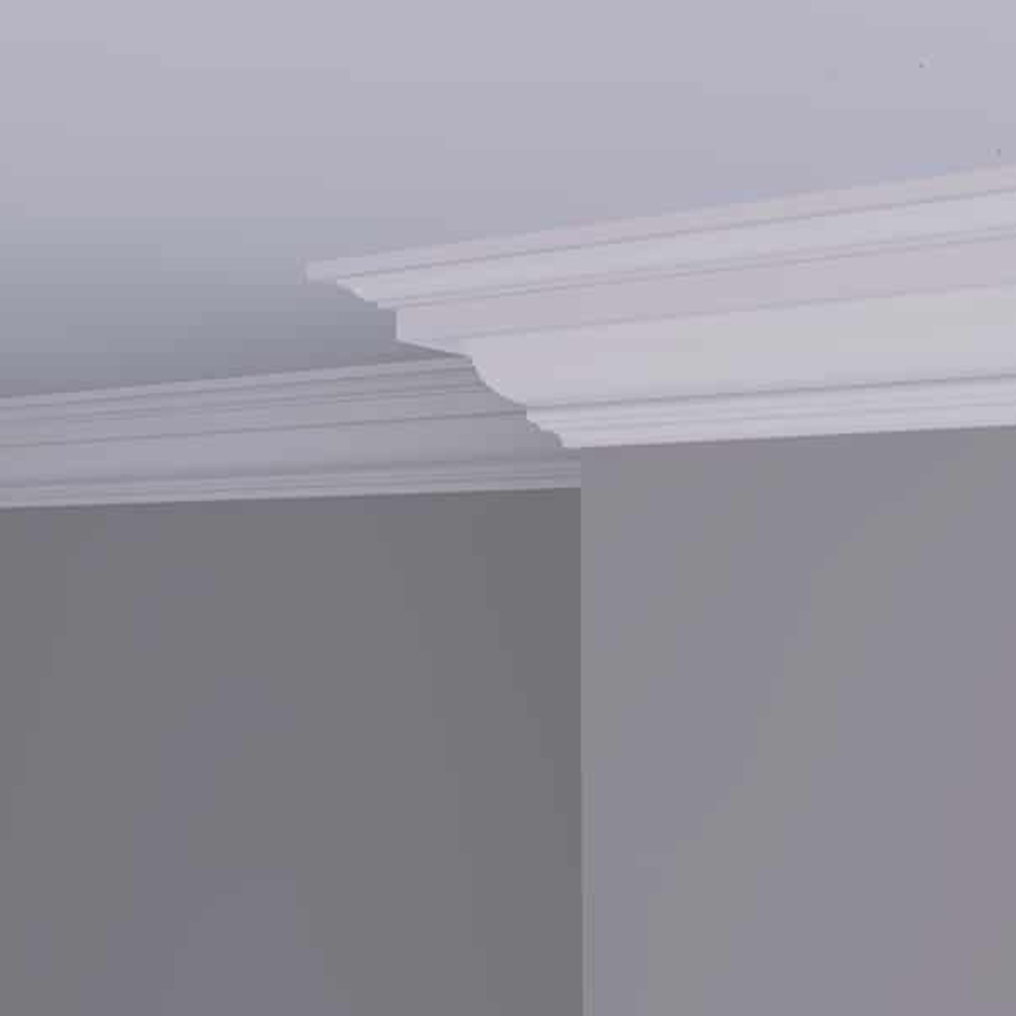 C69 plain plaster cornice installed in a contemporary room with smooth stepped detailing