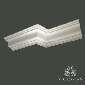C91 ogee plaster cornice with a refined curved profile and subtle stepped detailing, ideal for traditional and contemporary interiors.