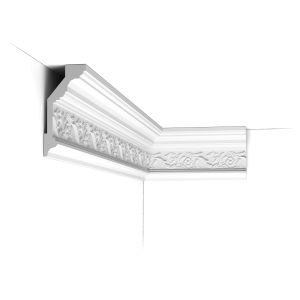 C303 decorative cornice profile shown installed in a room corner
