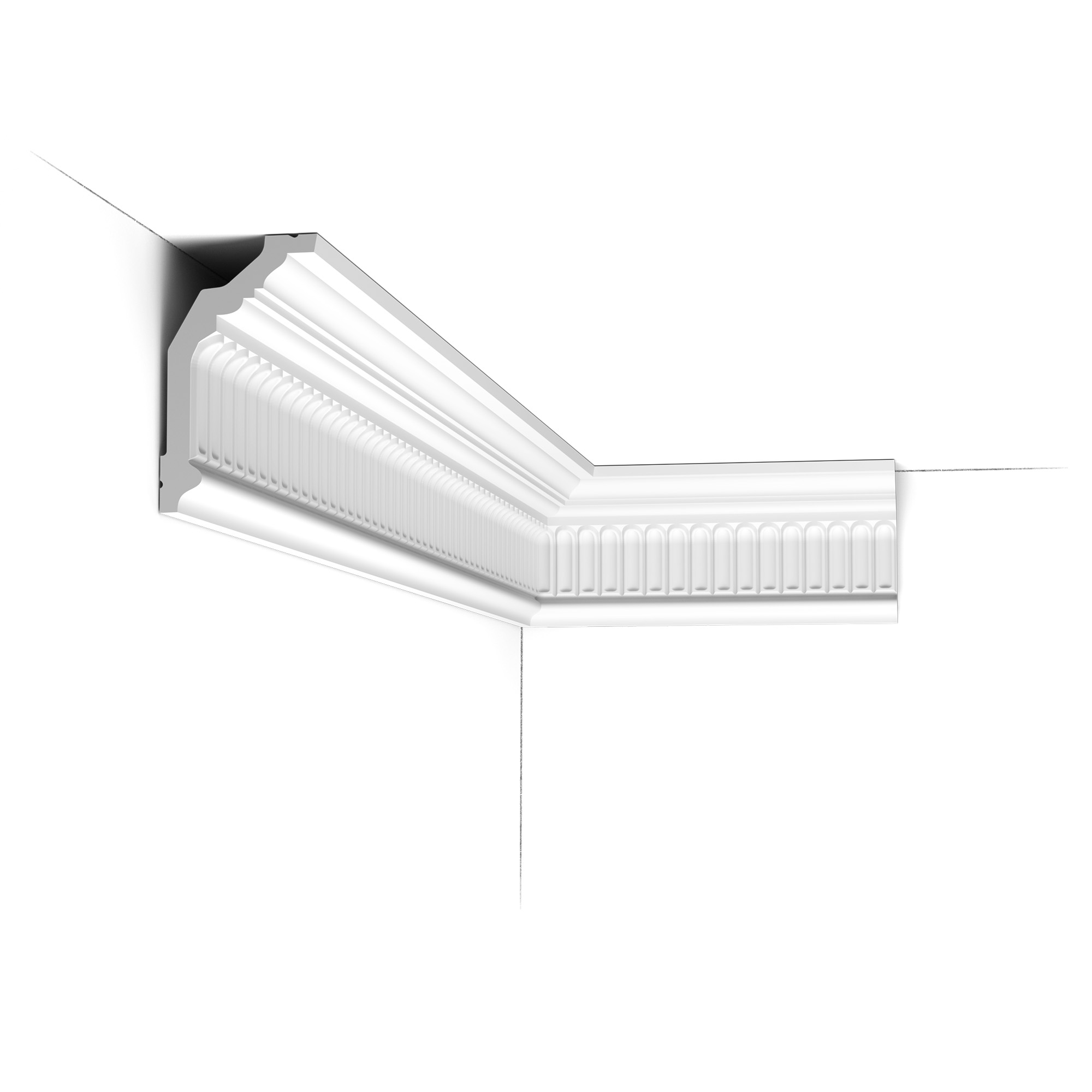 C304 decorative cornice profile shown installed in a room corner