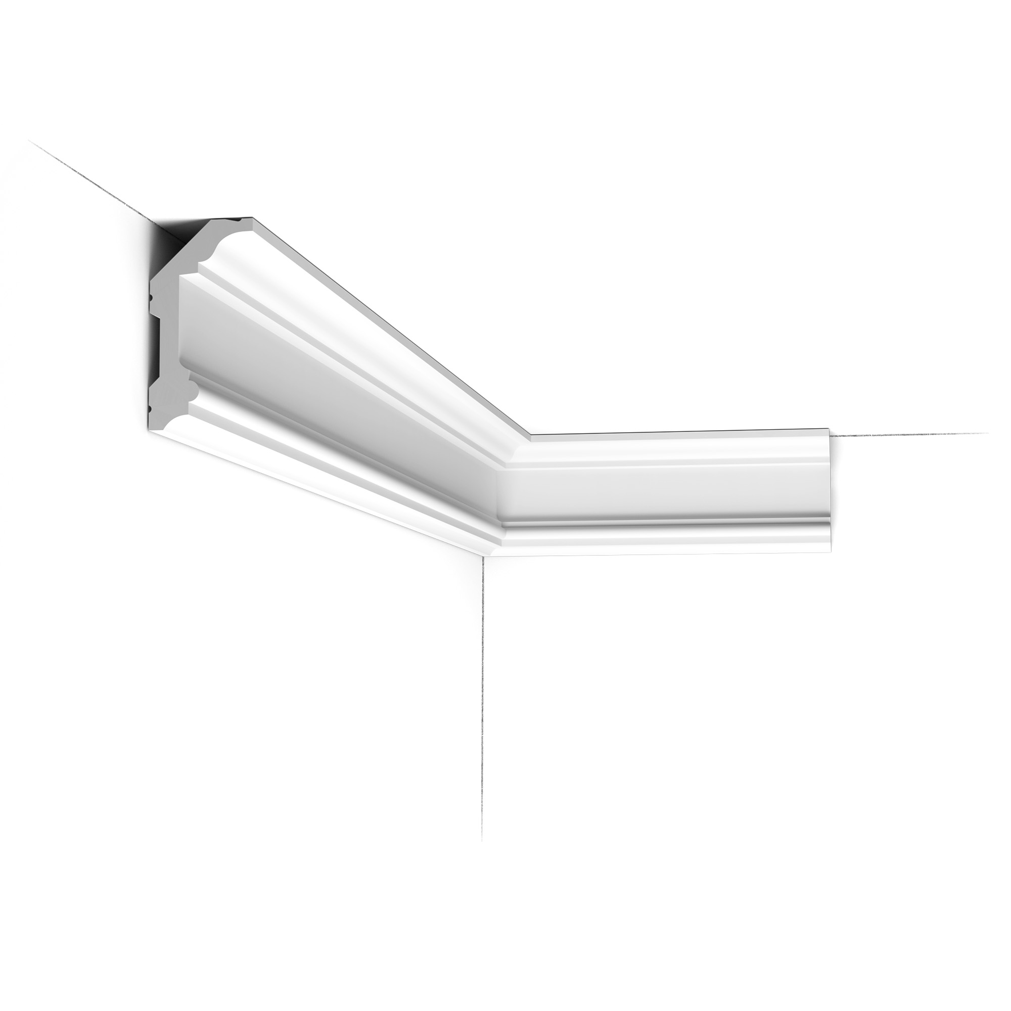 C321 cornice profile shown installed in a room corner