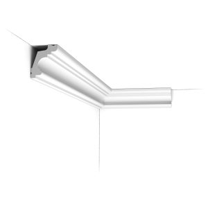 C322 cornice profile shown installed in a room corner