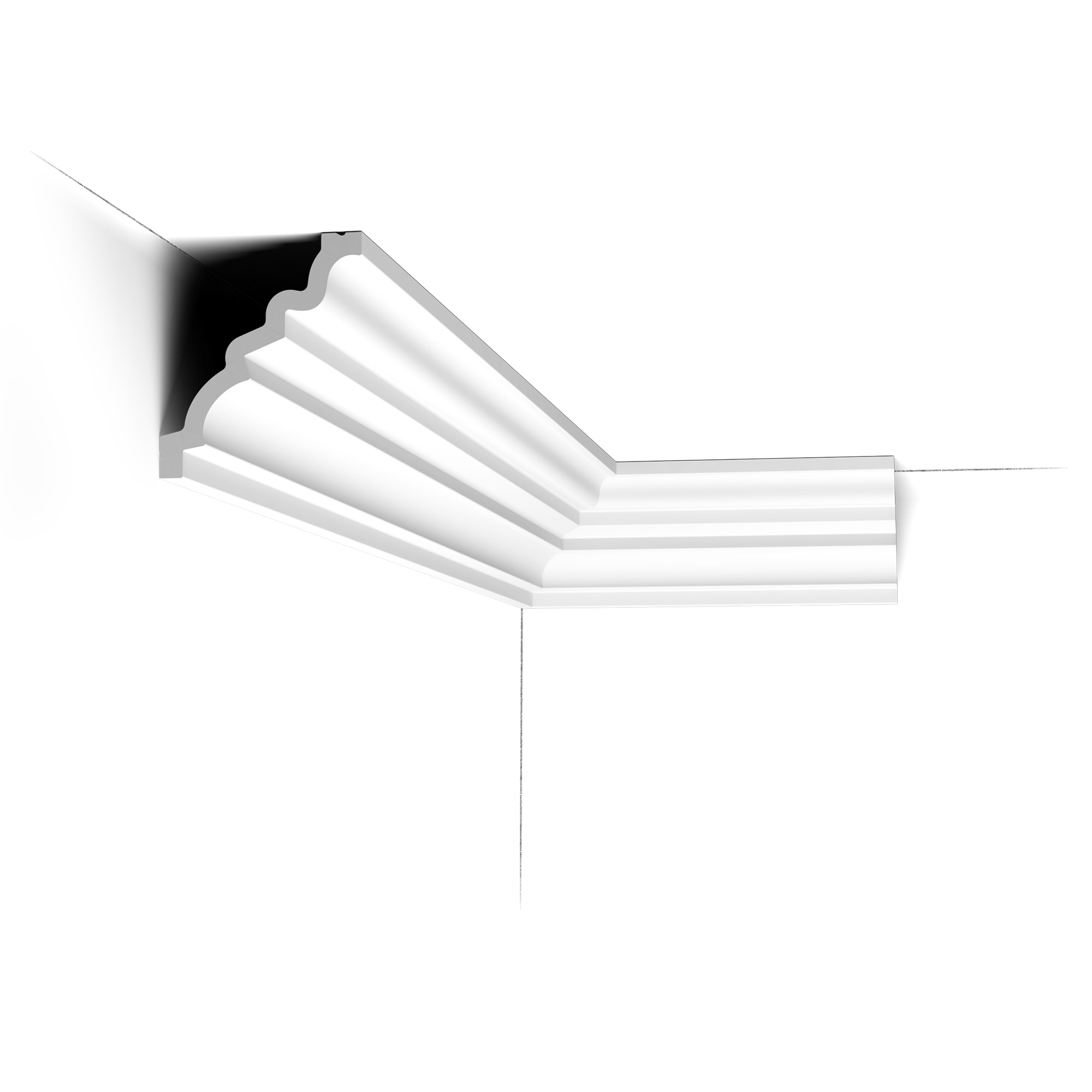 C326 cornice profile shown installed in a room corner