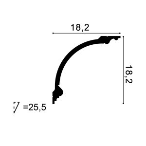 C338-orac-purotouch-cornice-cross-section C338 cornice profile cross-section drawing