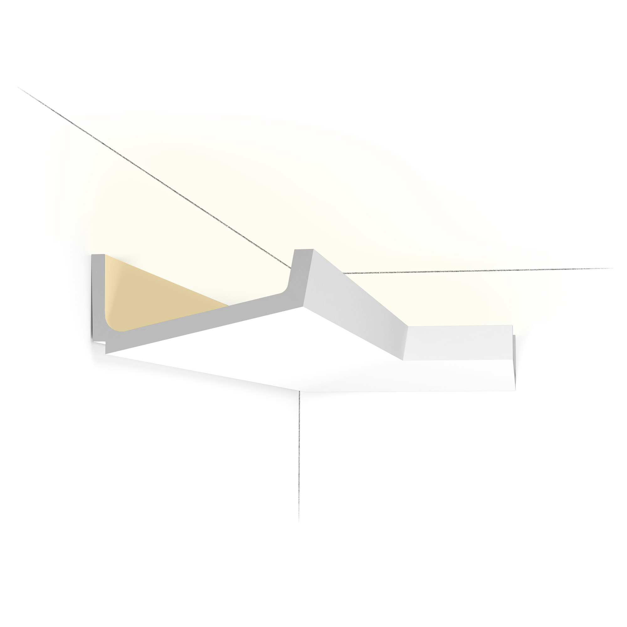 Orac C352 modern LED lighting cornice with concealed indirect wall wash illumination