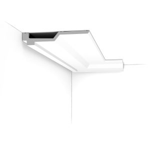 C354 Orac Purotouch cornice installed at the ceiling line.