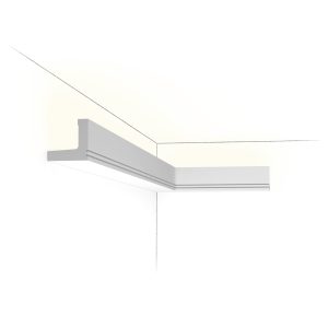 Orac C361 modern LED lighting cornice with clean linear profile and concealed indirect illumination