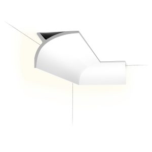 Orac C991 LED Lighting Cornice Orac C991 modern LED lighting cornice with concealed uplighting channel and smooth curved profile