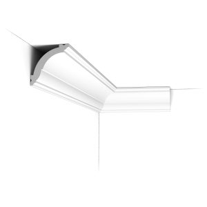 CX100 Orac Duropolymer cornice installed at ceiling line.