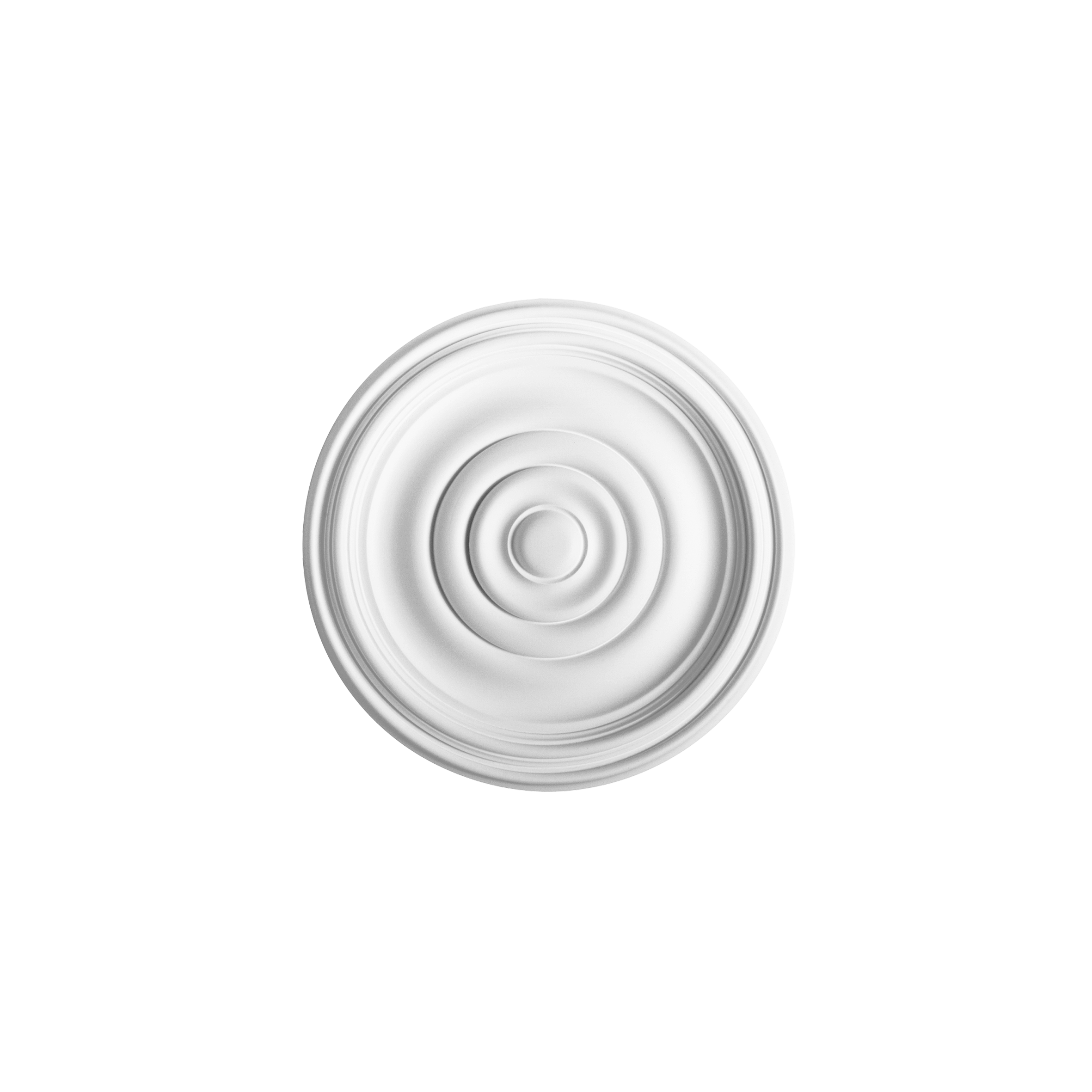 Orac ceiling rose stepped concentric ring design lightweight