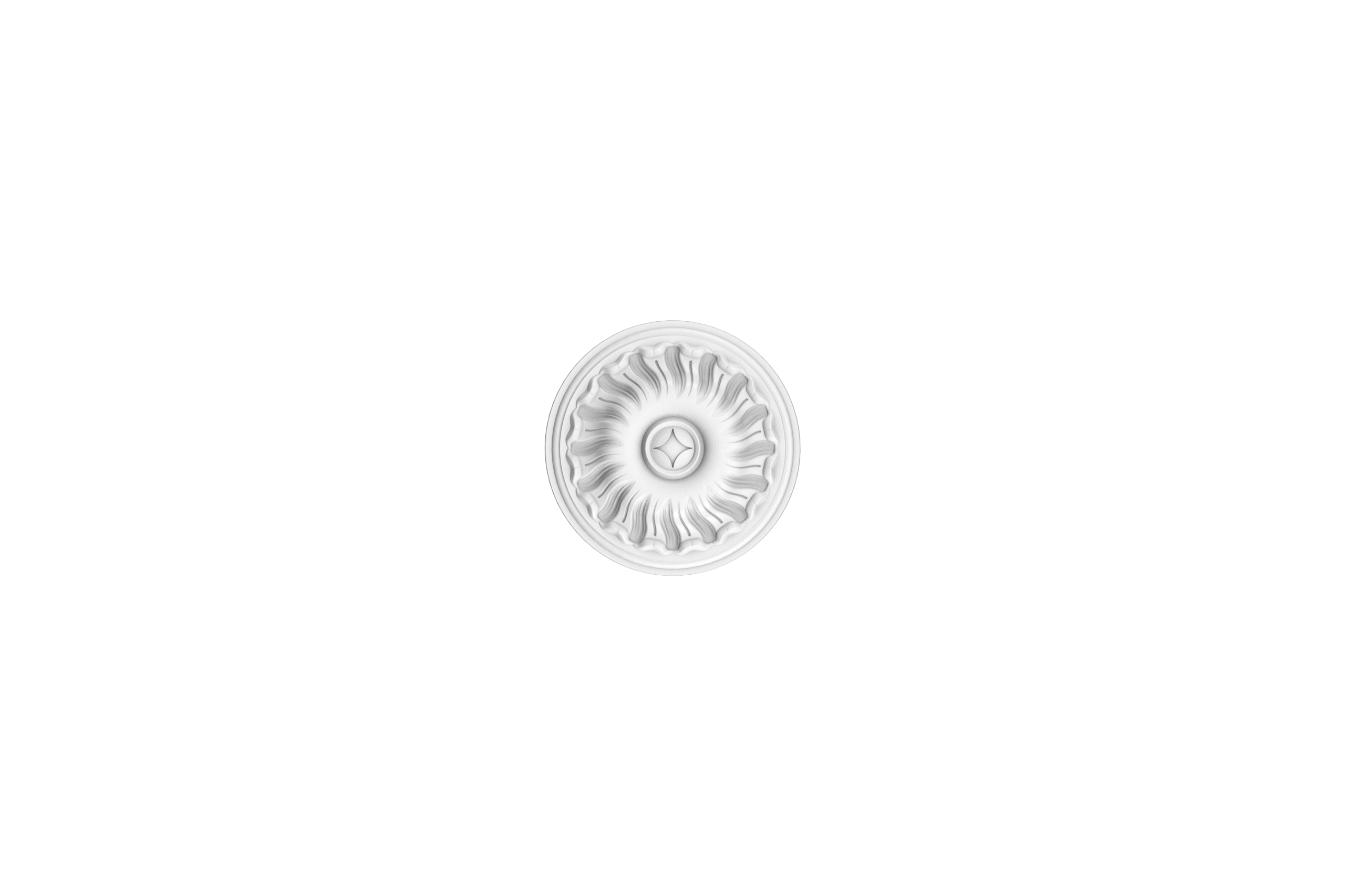 Orac small ceiling rose detailed floral radial design lightweight