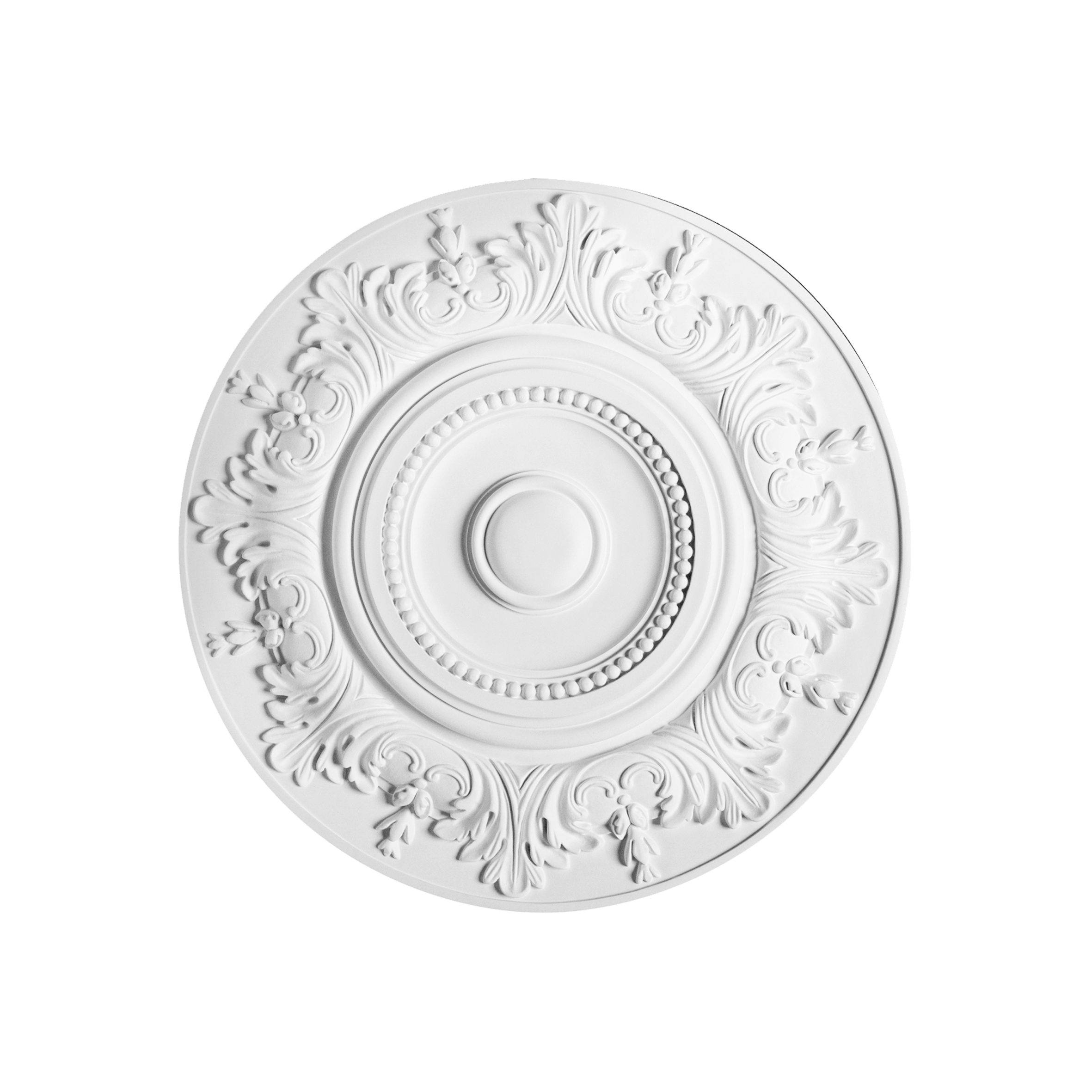 Orac ceiling rose ornate acanthus leaf floral bead centre lightweight