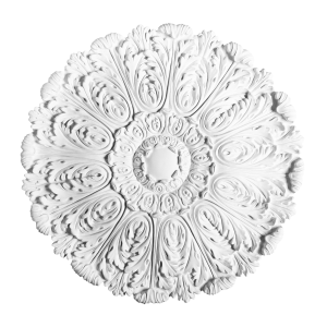 Orac ceiling rose large feathered leaf radial design ornate lightweight