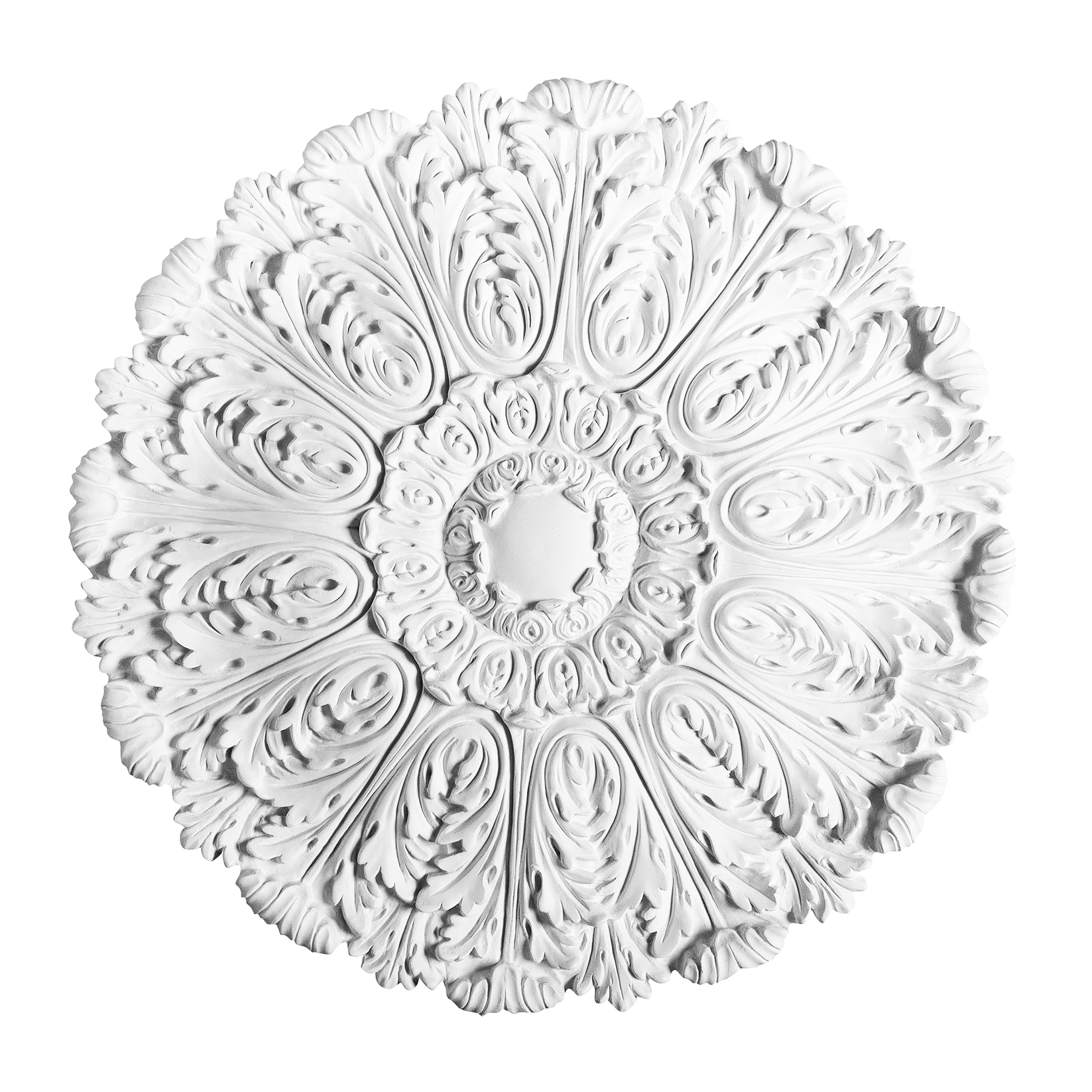 Orac ceiling rose large feathered leaf radial design ornate lightweight