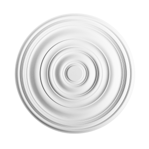 Orac ceiling rose plain stepped concentric ring design lightweight
